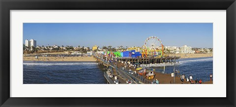 Framed Amusement park, Santa Monica Pier, Santa Monica, Los Angeles County, California, USA Print
