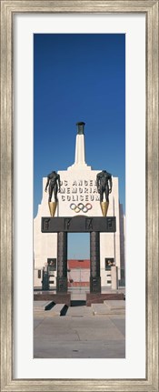 Framed Entrance of a stadium, Los Angeles Memorial Coliseum, Los Angeles, California, USA Print