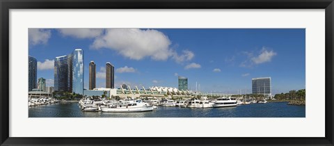 Framed Buildings in a city, San Diego Convention Center, San Diego, Marina District, San Diego County, California, USA Print