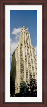 Framed Low angle view of a building, Woolworth Building, Manhattan, New York City, New York State, USA Print