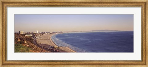 Framed City at the waterfront, Santa Monica, Los Angeles County, California, USA Print