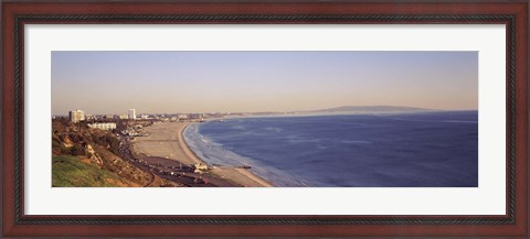 Framed City at the waterfront, Santa Monica, Los Angeles County, California, USA Print