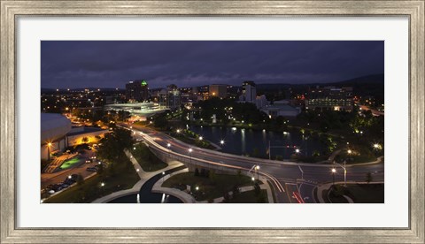 Framed High angle view of a city, Big Spring Park, Huntsville, Madison County, Alabama, USA Print
