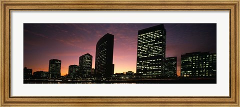 Framed Buildings at the waterfront, Oakland, Alameda County, California, USA Print