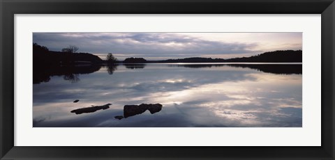 Framed Reflection of clouds in a lake, Loch Raven Reservoir, Lutherville-Timonium, Baltimore County, Maryland Print