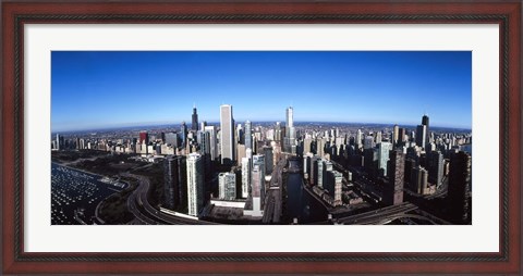 Framed Skyscrapers in a city, Trump Tower, Chicago River, Chicago, Cook County, Illinois, USA 2011 Print