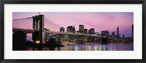 Framed Brooklyn Bridge, Manhattan, New York City Print