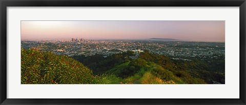 Framed Cityscape, Santa Monica, City of Los Angeles, Los Angeles County, California, USA Print