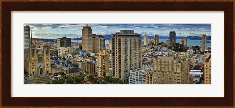 Framed Buildings in a city looking over Pacific Heights from Nob Hill, San Francisco, California, USA 2011 Print
