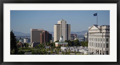 Framed Utah State Capitol Building, Salt Lake City Council Hall, Salt Lake City, Utah, USA Print