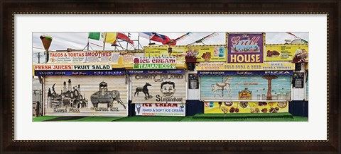 Framed Old Store Front along Riegelmann Boardwalk, Long Island, Coney Island, New York City, New York State, USA Print