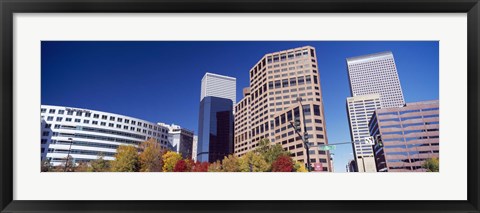 Framed Low angle view of skyscrapers, Downtown Denver, Denver, Colorado, USA 2011 Print