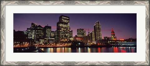 Framed Buildings on the San Francisco at Night, California, USA Print