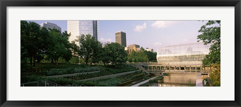 Framed Devon Tower and Crystal Bridge Tropical Conservatory, Oklahoma City, Oklahoma, USA Print