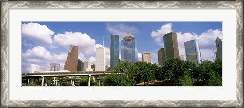 Framed Wedge Tower, ExxonMobil Building, Chevron Building from a Distance, Houston, Texas, USA Print
