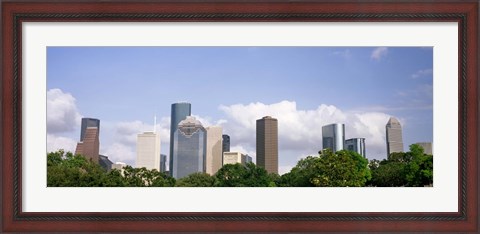 Framed Wedge Tower, ExxonMobil Building, Chevron Building, Houston, Texas (horizontal) Print