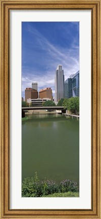 Framed Buildings at the waterfront, Omaha, Nebraska (vertical) Print