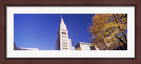 Framed Low angle view of a Clock tower, Denver, Colorado Print