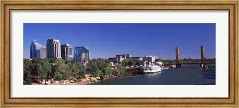 Framed Downtown and Tower Bridge, Sacramento, CA, USA Print