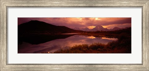 Framed Teton Range, Mountains, Grand Teton National Park, Wyoming, USA Print