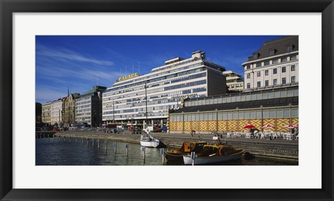 Framed Buildings at the waterfront, Palace Hotel, Helsinki, Finland Print