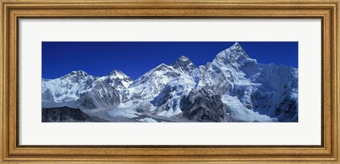 Framed Himalaya Mountains (Mt Everest), Nepal Print