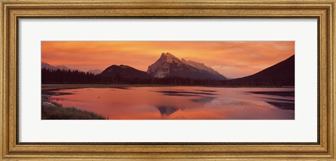 Framed Mt Rundle &amp; Vermillion Lakes Banff National Park Alberta Canada Print