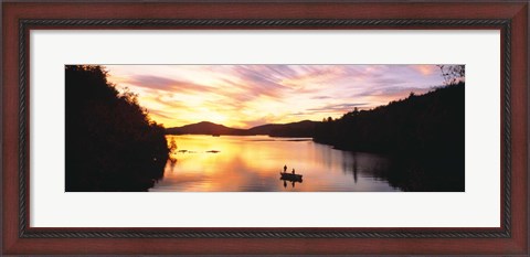 Framed Sunset Saranac Lake Franklin Co Adirondack Mtns NY USA Print