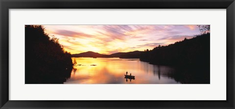 Framed Sunset Saranac Lake Franklin Co Adirondack Mtns NY USA Print