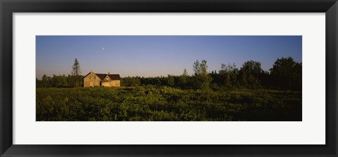 Framed Abandoned house in a field, Ellenburg, New York, USA Print