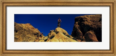 Framed Mountain Bikers CA USA Print