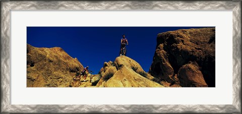 Framed Mountain Bikers CA USA Print