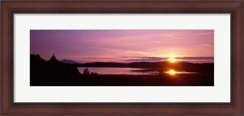 Framed Germany , Forggen Lake, sunset Print