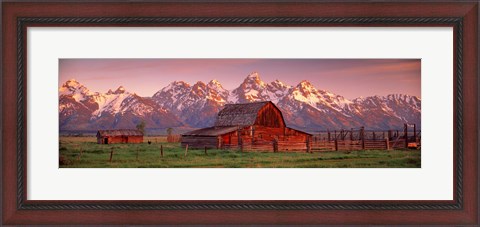 Framed Barn Grand Teton National Park WY USA Print
