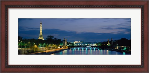 Framed France, Paris, Eiffel Tower , Seine River Print