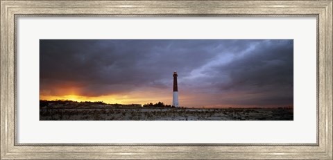 Framed Sunset, Barnegat Lighthouse State Park, New Jersey, USA Print