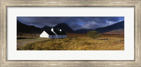 Framed Highlands Cottage, Glencoe, Scotland, United Kingdom Print