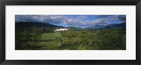 Framed Hotel in the forest, Mount Washington Hotel, Bretton Woods, New Hampshire, USA Print