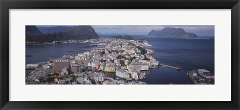 Framed Cityscape Alesund Norway Print