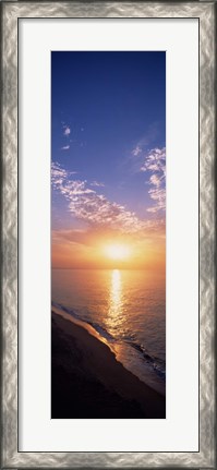 Framed Sunset Over the Water, The Algarve Portugal Print