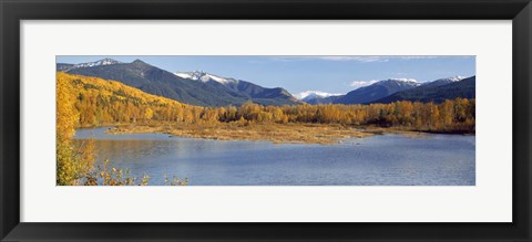 Framed Autumn colors, Lake Baikal Siberia Russia Print
