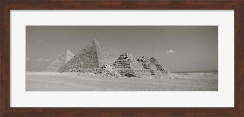 Framed Pyramids Of Giza, Egypt Print