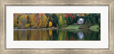 Framed Lake With House, Canada Print