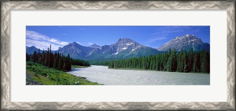 Framed Rocky Mountains Near Jasper, Alberta Canada Print