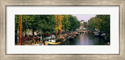 Framed View of a Canal, Netherlands, Amsterdam Print