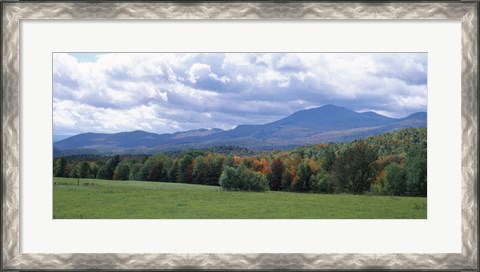 Framed Clouds over a grassland, Mt Mansfield, Vermont, USA Print