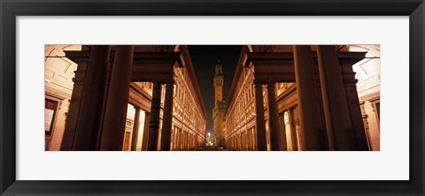 Framed Uffizi Museum, Palace Vecchio, Florence, Italy Print