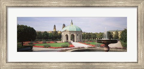 Framed Gazebo In The Garden, Hofgarten, Munich, Germany Print