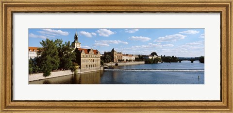 Framed Vltava River, Prague, Czech Republic Print