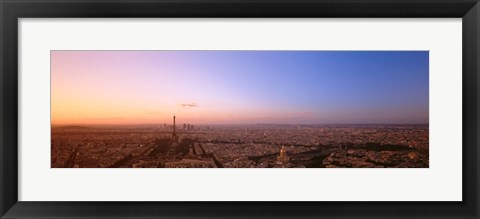 Framed Aerial View, Paris, France Print